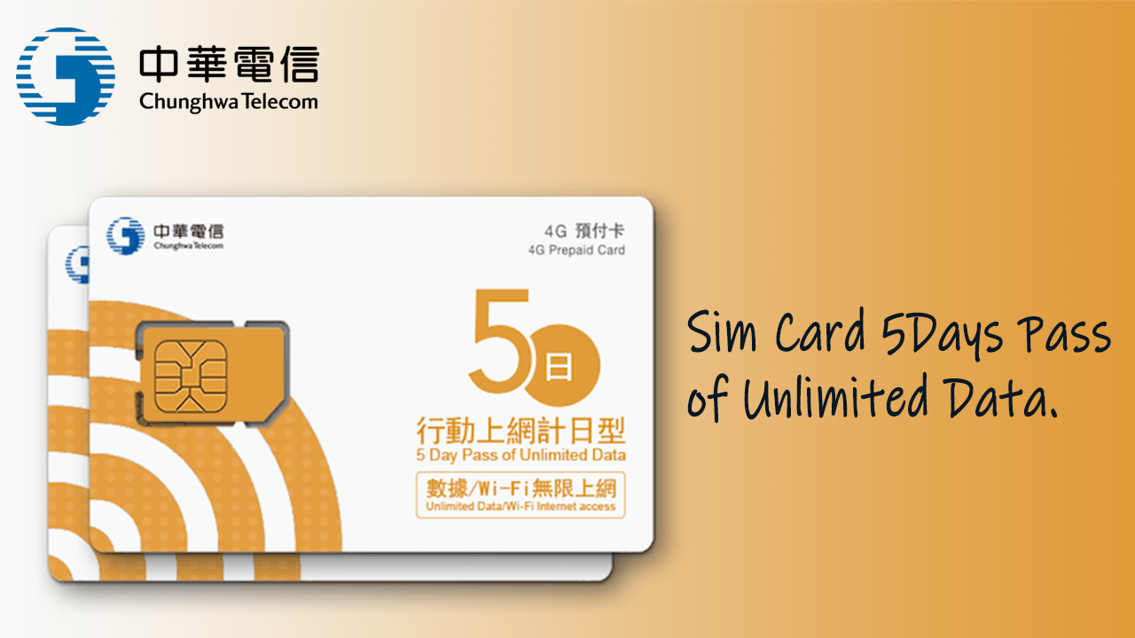 ChunghwaTelecom 5Days Prepaid Sim