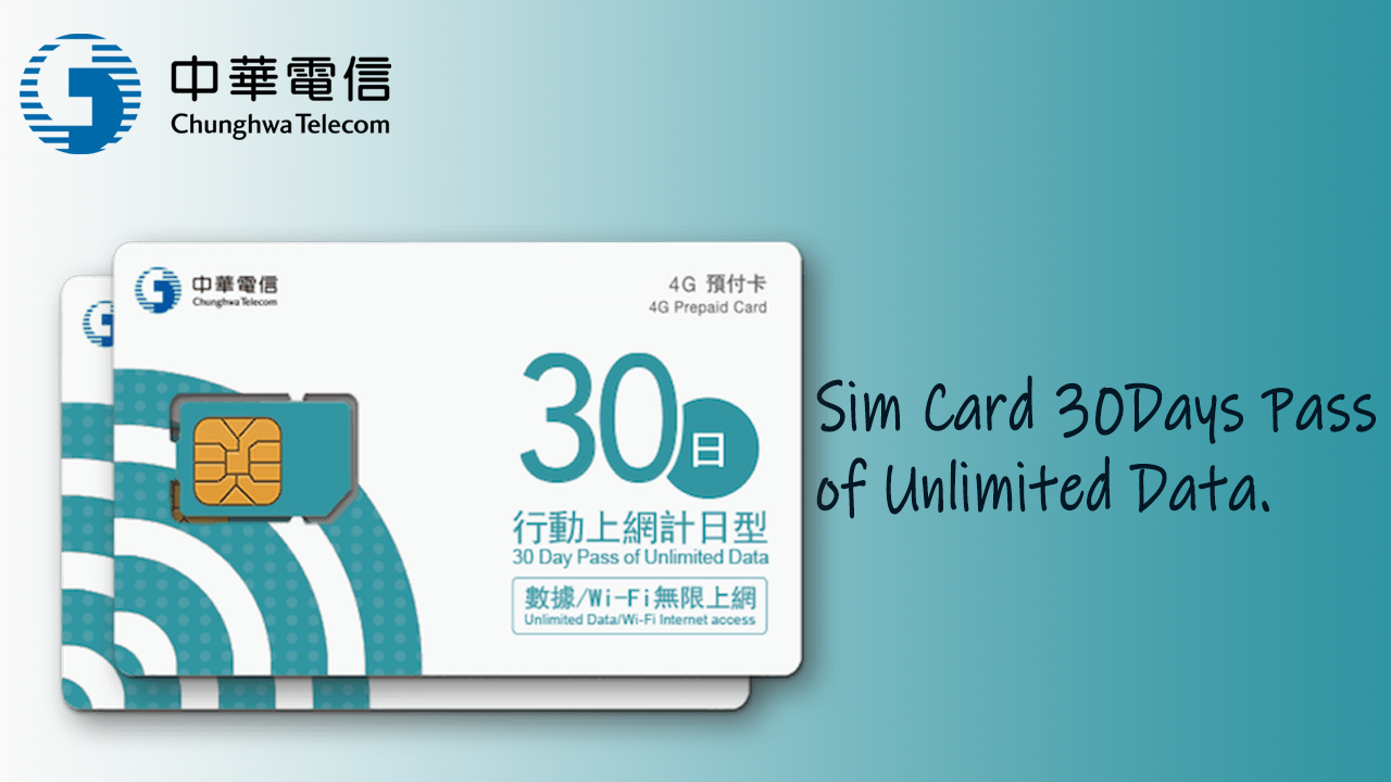 ChunghwaTelecom 30Days Prepaid Sim