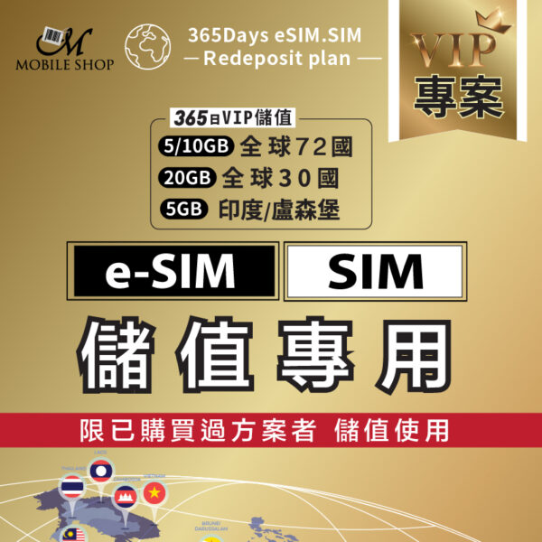 esim/sim儲值專區