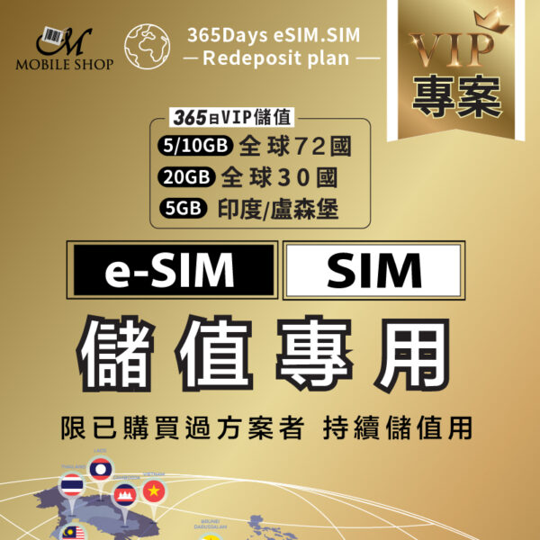 esim/sim儲值專區